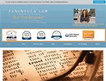 Tablet Screenshot of peninsulalaw.org